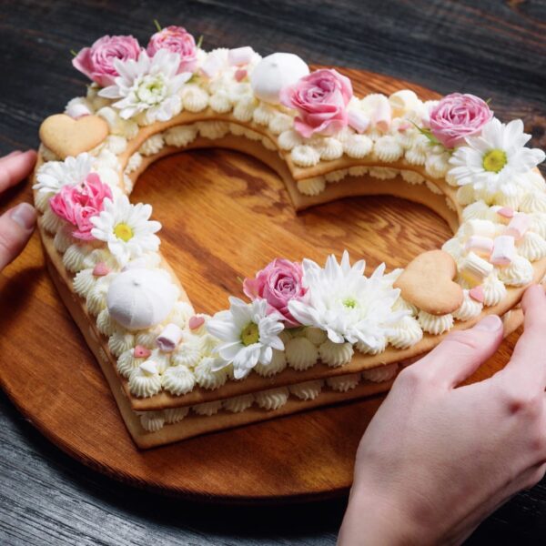 2) Cours de pâtisserie : Number cake Saint Valentin